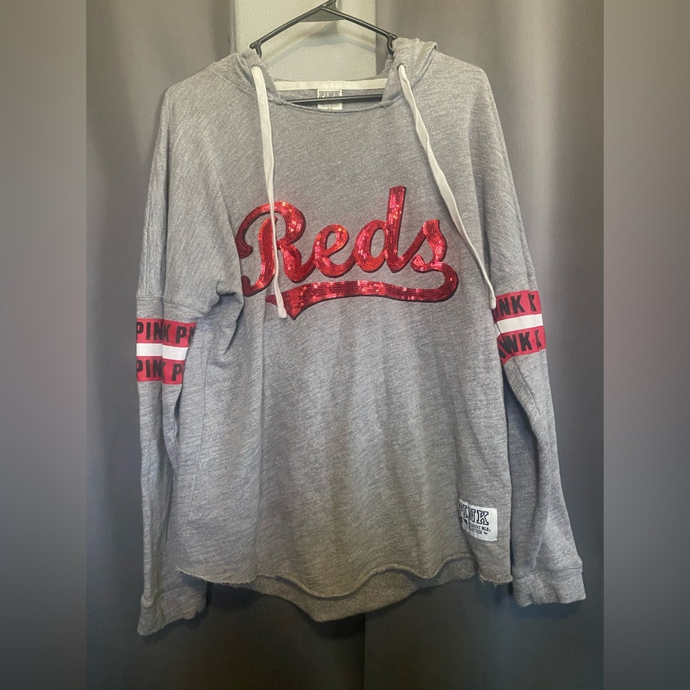 PINK Victoria's Secret Reds Gray MLB Sweatshirt Size Small